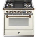  Steel Ascot 36-inch Dual-Fuel Range with 4 Burners and Griddle AQY9S4T-NA-B IMAGE 1