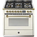  Steel Ascot 36-inch Dual-Fuel Range With 5 Burners AQY9S-4M-NA-O IMAGE 1