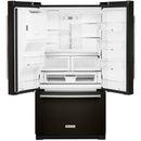  Germain Larivière 36-inch, 26.8 cu. ft. Freestanding French Door 3-Door Refrigerator with Exterior Ice and Water Dispensing System KITCHENAID KRFF507HBS- Final sale - Floor sample IMAGE 2