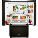  Germain Larivière 36-inch, 26.8 cu. ft. Freestanding French Door 3-Door Refrigerator with Exterior Ice and Water Dispensing System KITCHENAID KRFF507HBS- Final sale - Floor sample IMAGE 3