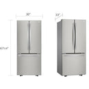  Germain Larivière 30-inch, 21.8 cu.ft. Freestanding French 3-Door Refrigerator with SmartDiagnosis™ Technology LG LRFNS2200S- Final sale - Floor sample IMAGE 8