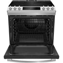  Germain Larivière 30-inch Slide-in Electric Range with True European Convection Technology GE PCS940YMFS -Final sale - Floor sample IMAGE 3