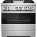  Germain Larivière Noir 36-inch Professional-Style Dual-Fuel Range with Chrome-Infused Griddle JENNAIR JDRP536HM - Final sale - Floor sample IMAGE 1