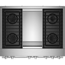  Germain Larivière Noir 36-inch Professional-Style Dual-Fuel Range with Chrome-Infused Griddle JENNAIR JDRP536HM - Final sale - Floor sample IMAGE 3