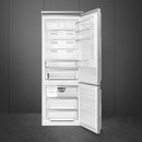  Smeg 28-inch, 16.3 cu. ft. Freestanding Bottom Freezer Refrigerator with Inverter Compressor BM27URX IMAGE 2