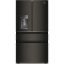  Couleur_Noir inoxydable -- Whirlpool 36 inch, 22 cu. ft. Counter Depth Freestanding French 4 Door Refrigerator with Nugget Ice IMAGE 1