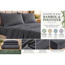  Germain Larivière 4-piece sheet set 4-piece 220-thread count Charcoal queen sheet set IMAGE 2