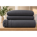  Germain Larivière 4-piece sheet set 4-piece 220-thread count Charcoal queen sheet set IMAGE 4