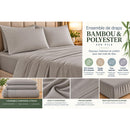  Germain Larivière 4-piece sheet set 4-piece 220-thread count Ciment Grey queen sheet set IMAGE 2