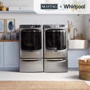Get an additional $150 off on the purchase of 2 Maytag or Whirlpool laundry appliances