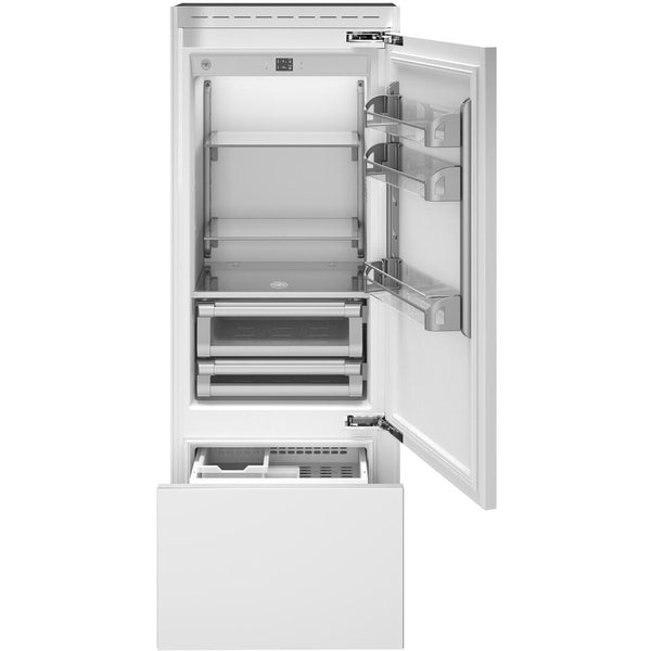 Bertazzoni Réfrigérateur à congélateur inférieur intégré de 30 pouces, 15,5 pi. cu. avec affichage numérique REF30BMBIPRT - Germain Larivière