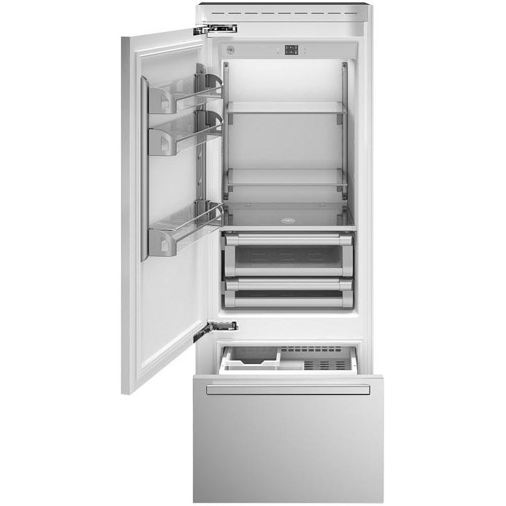 Bertazzoni Réfrigérateur à congélateur inférieur intégré de 30 pouces, 15,5 pi. cu. avec affichage numérique REF30BMBIXLT - Germain Larivière