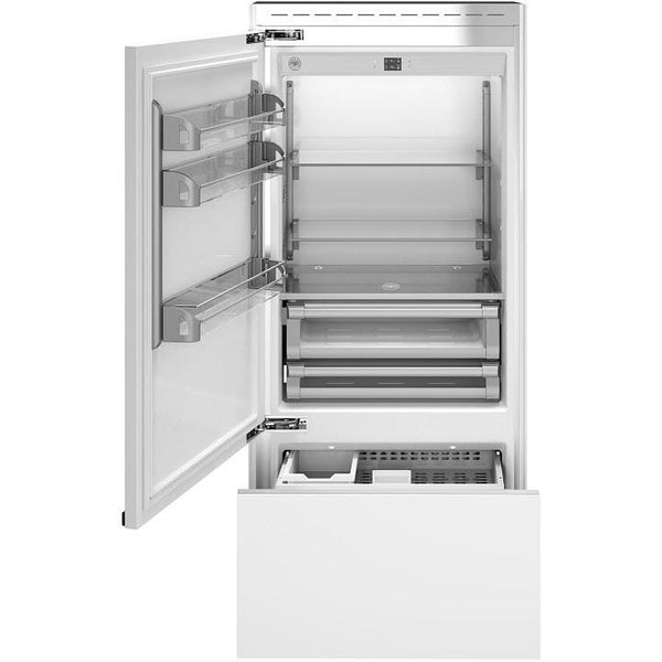 Bertazzoni Réfrigérateur à congélateur inférieur intégré de 36 pouces, 19,6 pi. cu. avec affichage numérique REF36BMBIPLT - Germain Larivière