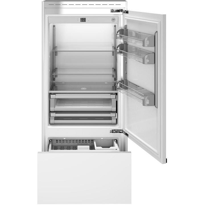 Bertazzoni Réfrigérateur à congélateur inférieur intégré de 36 pouces, 19,6 pi. cu. avec affichage numérique REF36BMBIXRT - Germain Larivière