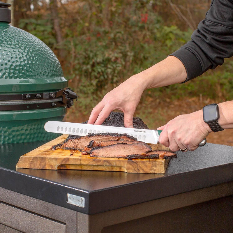 Big Green Egg Couteau à trancher de 12 pouces avec couvercle de protection 128805 - Germain Larivière