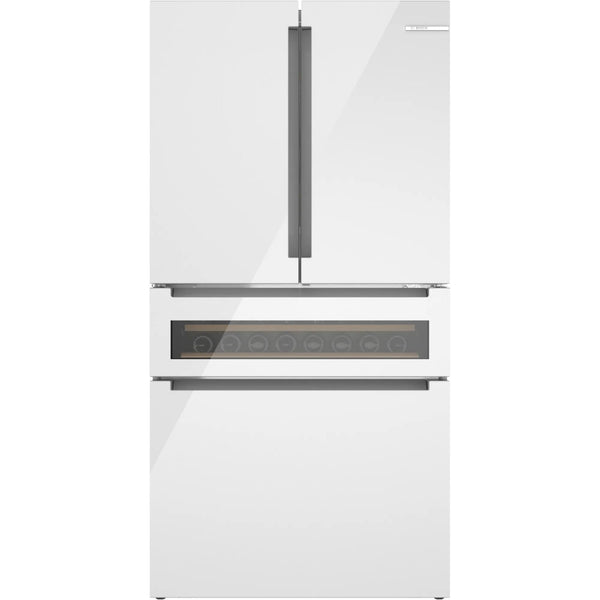 Bosch Réfrigérateur quatre portes avec porte à deux battants à profondeur de comptoir de 36 po., 20,5 pi.cu. avec FlexBar™ B36CL81ENW - Germain Larivière