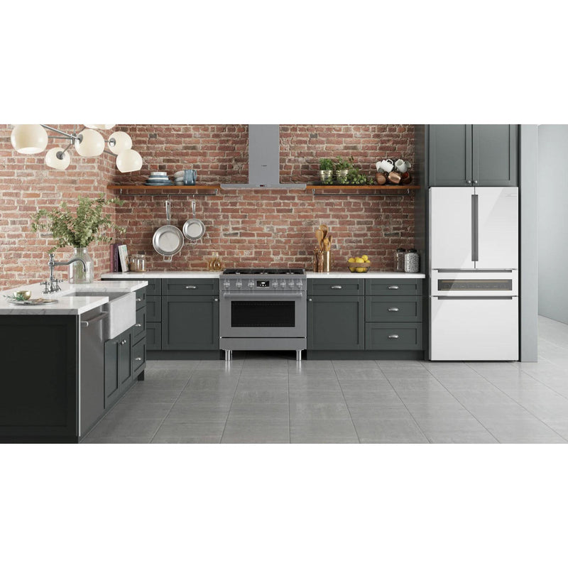 Bosch Réfrigérateur quatre portes avec porte à deux battants à profondeur de comptoir de 36 po., 20,5 pi.cu. avec FlexBar™ B36CL81ENW - Germain Larivière