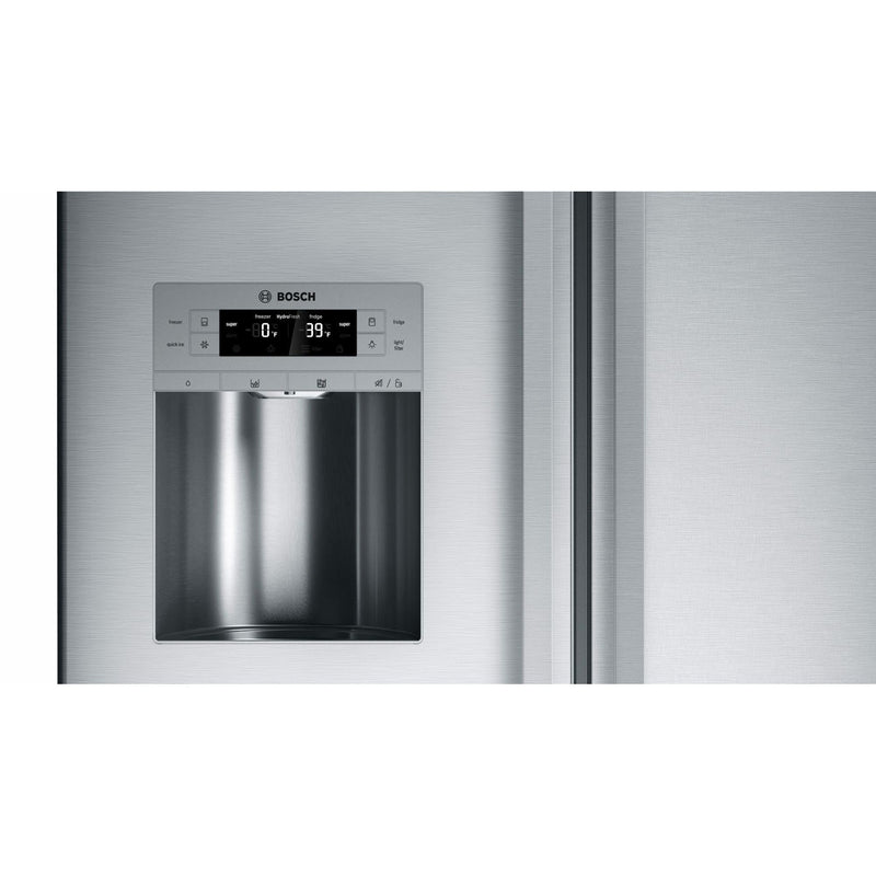 Bosch Réfrigérateur trois portes avec porte à deux battants de 36 po, 25 pi cu avec système de distributeur d'eau et de glaçons B26FT50SNS - Germain Larivière
