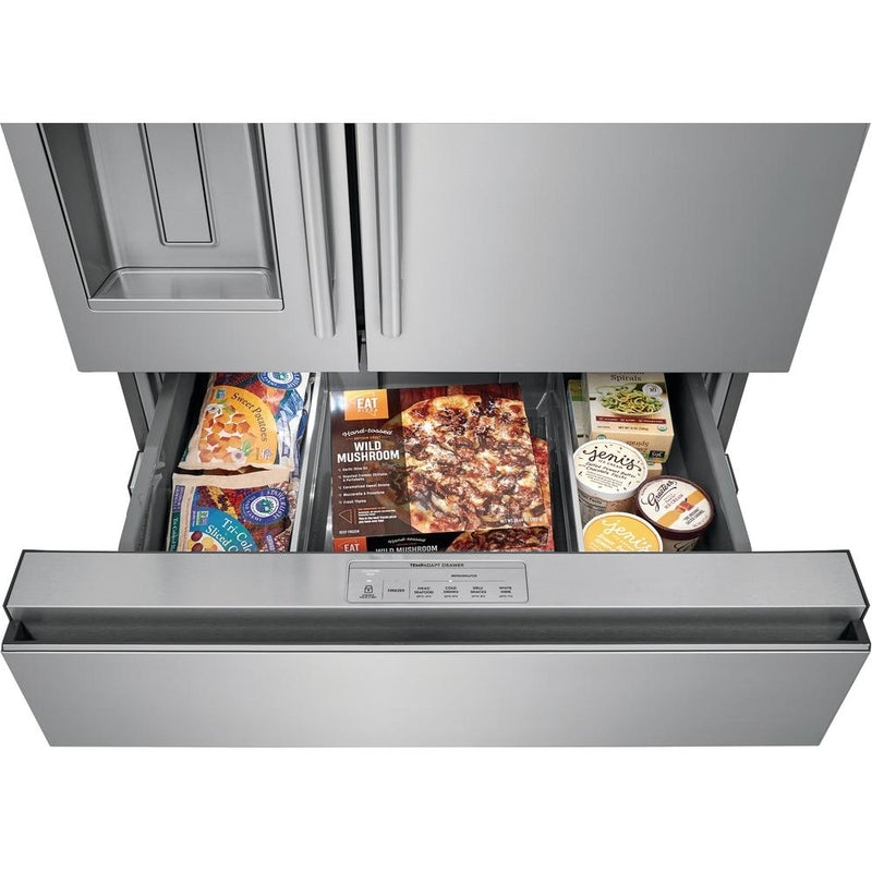 Electrolux Réfrigérateur quatre portes avec porte à deux battants à profondeur de comptoir avec tiroir TempAdapt™ ERMC2295AS VENTE FINALE - MODELE DE PLANCHER ST - HYACINTHE - VENDU TEL QUEL - Germain Larivière