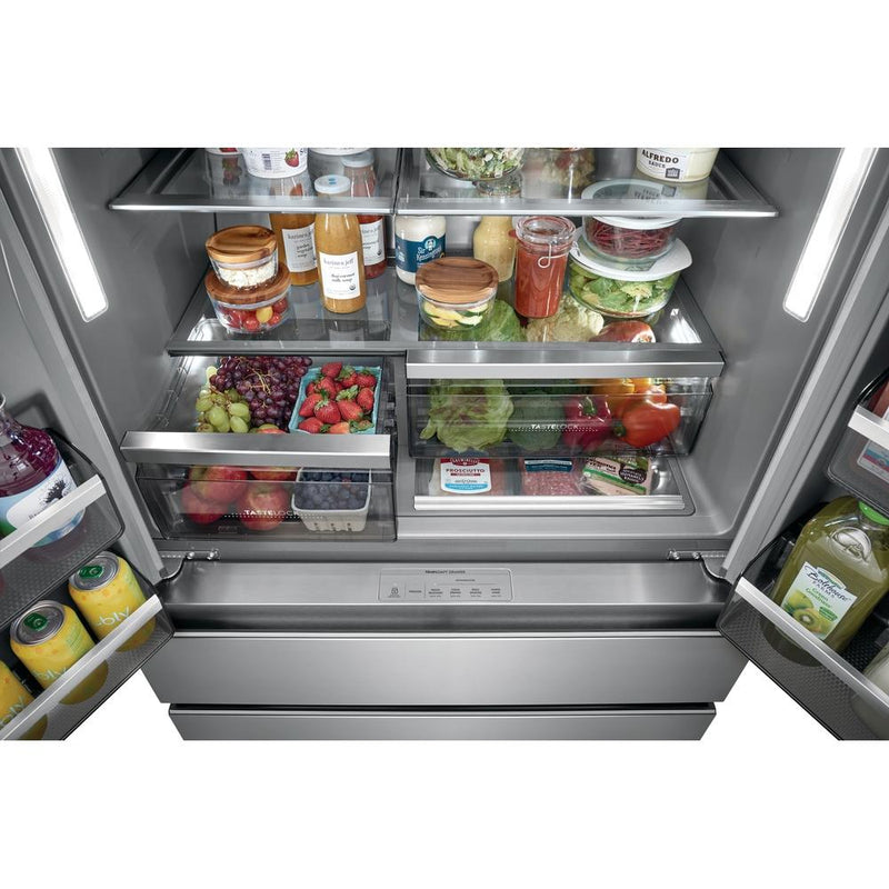 Electrolux Réfrigérateur quatre portes avec porte à deux battants à profondeur de comptoir avec tiroir TempAdapt™ ERMC2295AS VENTE FINALE - MODELE DE PLANCHER ST - HYACINTHE - VENDU TEL QUEL - Germain Larivière