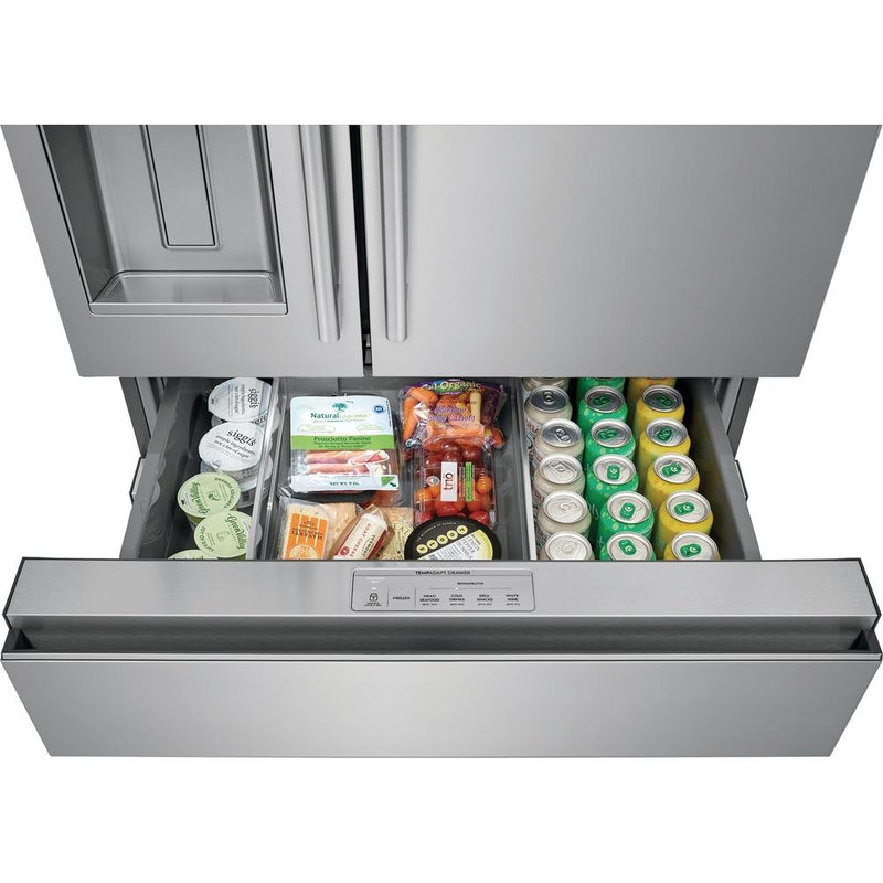 Electrolux Réfrigérateur quatre portes avec porte à deux battants à profondeur de comptoir avec tiroir TempAdapt™ ERMC2295AS VENTE FINALE - MODELE DE PLANCHER ST - HYACINTHE - VENDU TEL QUEL - Germain Larivière