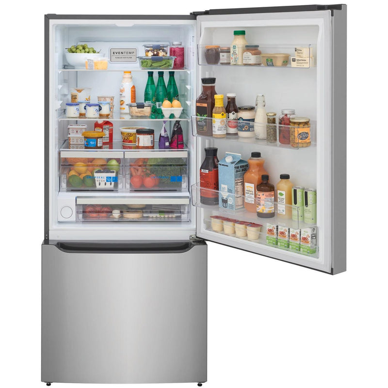 Frigidaire Gallery Réfrigérateur à congélateur inférieur autonome de 30 pouces, 20,3 pi. cu. avec distributeur d'eau et machine de glaçons GRBN2012AF - VENTE FINALE - BOITE OUVERTE - VENDU TEL QUEL - Germain Larivière