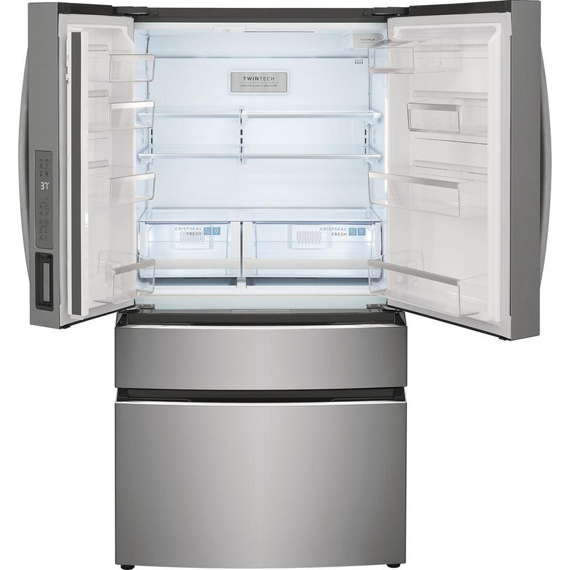 Frigidaire Gallery Réfrigérateur quatre portes avec porte à deux battants de 27,2 pi. cu. avec distributeur d'eau interne et machine à glaçons GRMN2872AF - VENTE FINALE - BOITE OUVERTE - VENDU TEL QUEL - Germain Larivière
