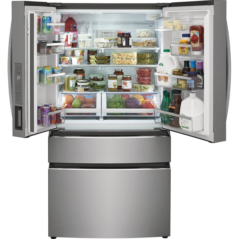 Frigidaire Gallery Réfrigérateur quatre portes avec porte à deux battants de 27,2 pi. cu. avec distributeur d'eau interne et machine à glaçons GRMN2872AF - VENTE FINALE - BOITE OUVERTE - VENDU TEL QUEL - Germain Larivière