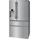 Frigidaire Professional Réfrigérateur quatre portes avec porte à deux battants à profondeur de comptoir de 36 po., 21,8 pi.cu. avec système d'eau et de glaçons externe PRMC2285AF - VENTE FINALE - BOITE OUVERTE - VENDU TEL QUEL - Germain Larivière