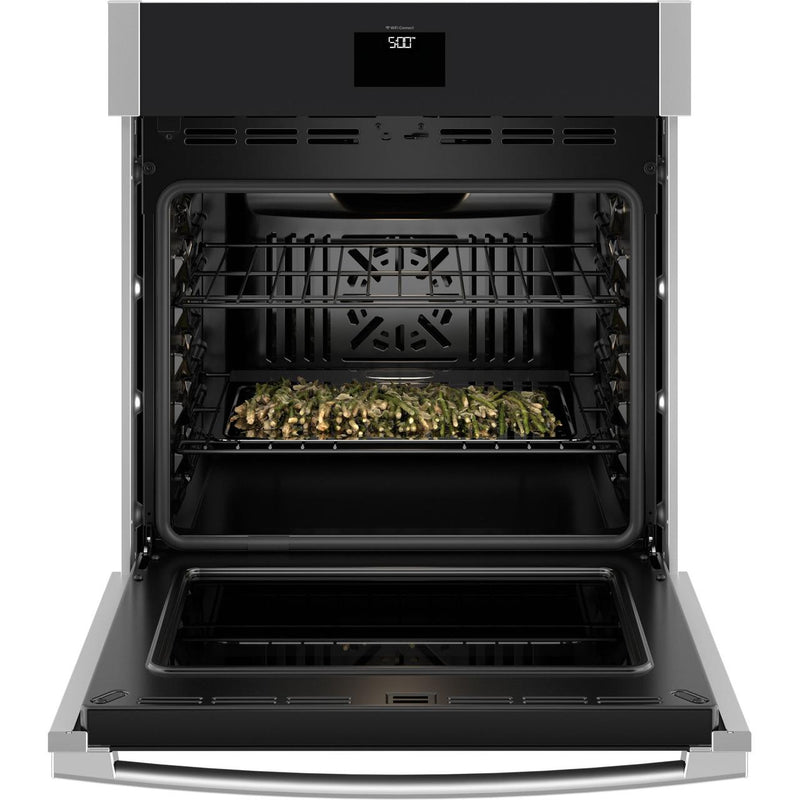 GE Four mural encastré simple de 27 pouces, 4,3 pi. cu. avec convection véritable européenne JKS5000SVSS - Germain Larivière