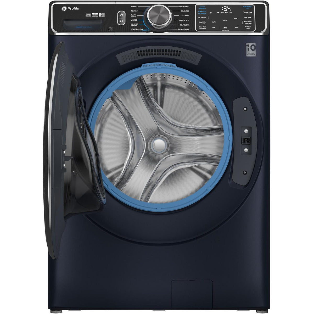 GE Profile Front Loading Washer with Microban® Antimicrobial Technolog