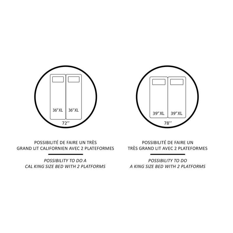 Julien Beaudoin Base réglable E4+ pour lit simple XL E4+TXLC - Germain Larivière