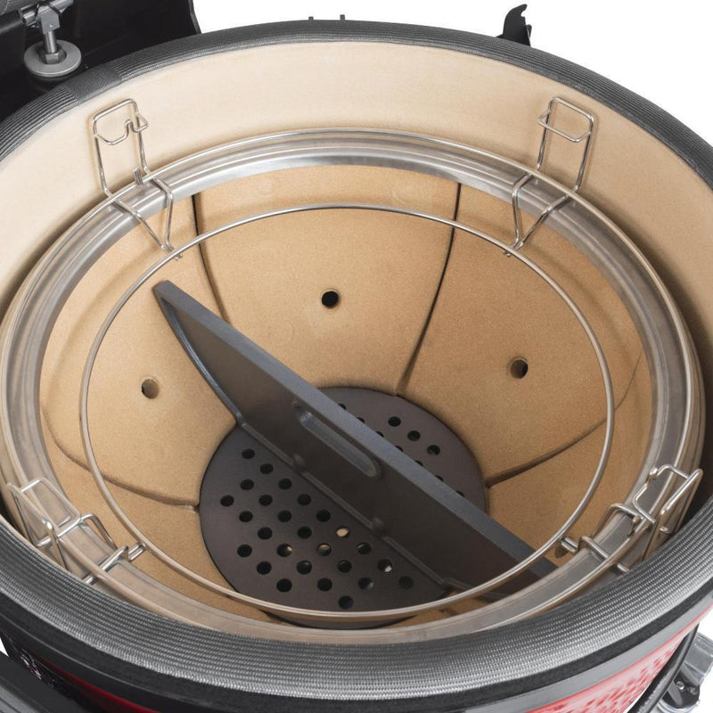 Kamado Joe Barbecue Big Joe II rouge de 24 po. avec chariot BJ24RHC - Germain Larivière
