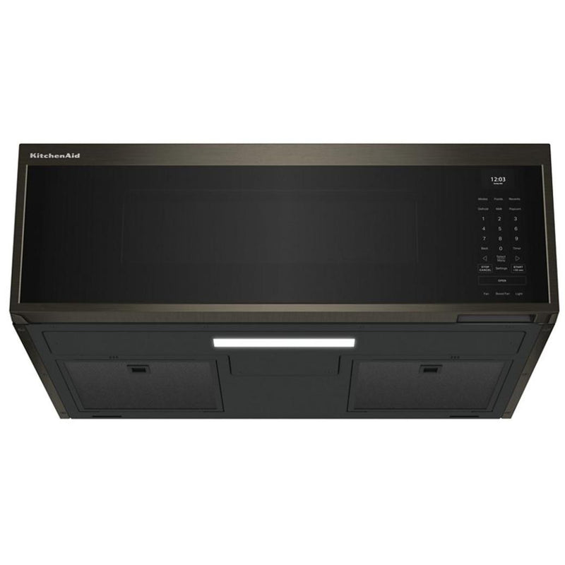 KitchenAid Four à micro - ondes à hotte intégrée de 30 pouces, 1,1 pi. cu. YKMML550RBS - Germain Larivière