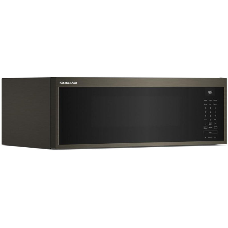 KitchenAid Four à micro - ondes à hotte intégrée de 30 pouces, 1,1 pi. cu. YKMML550RBS - Germain Larivière