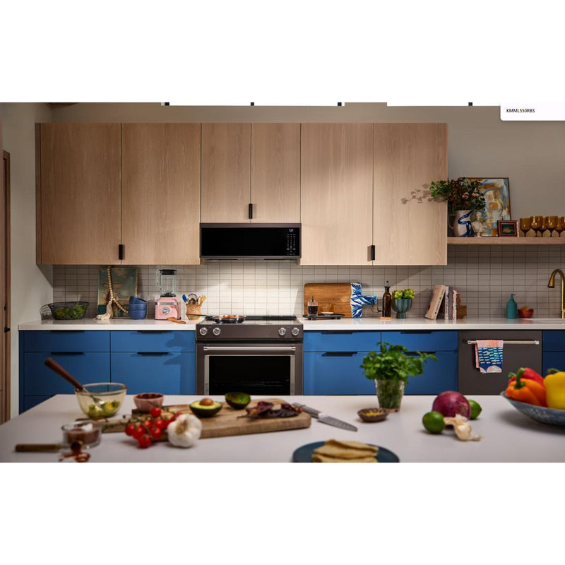 KitchenAid Four à micro - ondes à hotte intégrée de 30 pouces, 1,1 pi. cu. YKMML550RBS - Germain Larivière