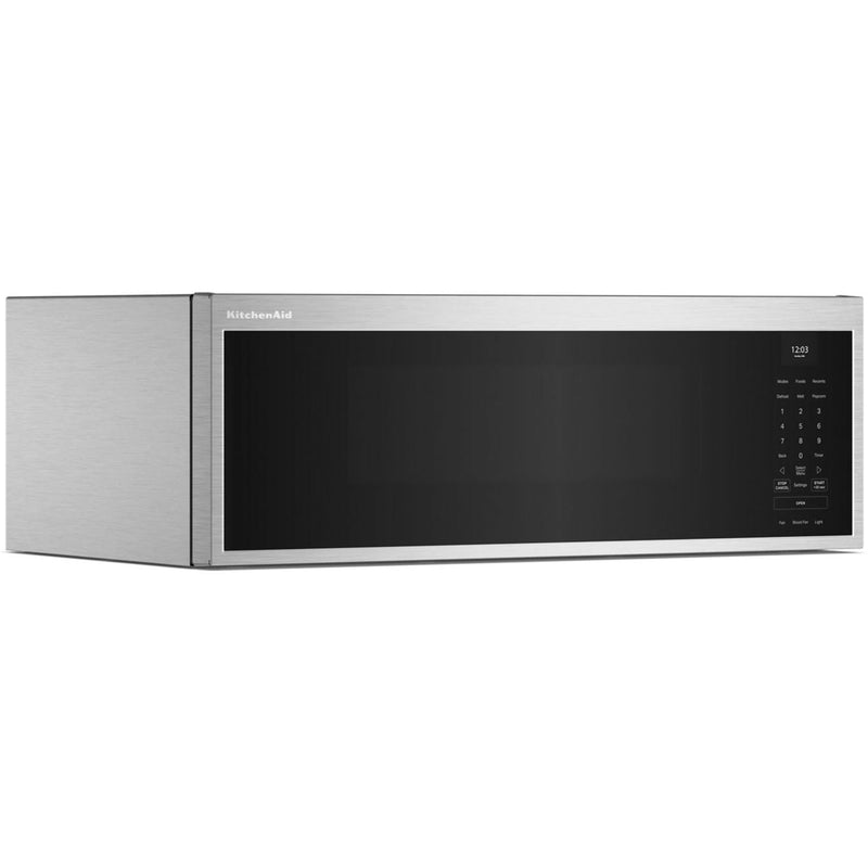 KitchenAid Four à micro - ondes à hotte intégrée de 30 pouces, 1,1 pi. cu. YKMML550RPS - Germain Larivière