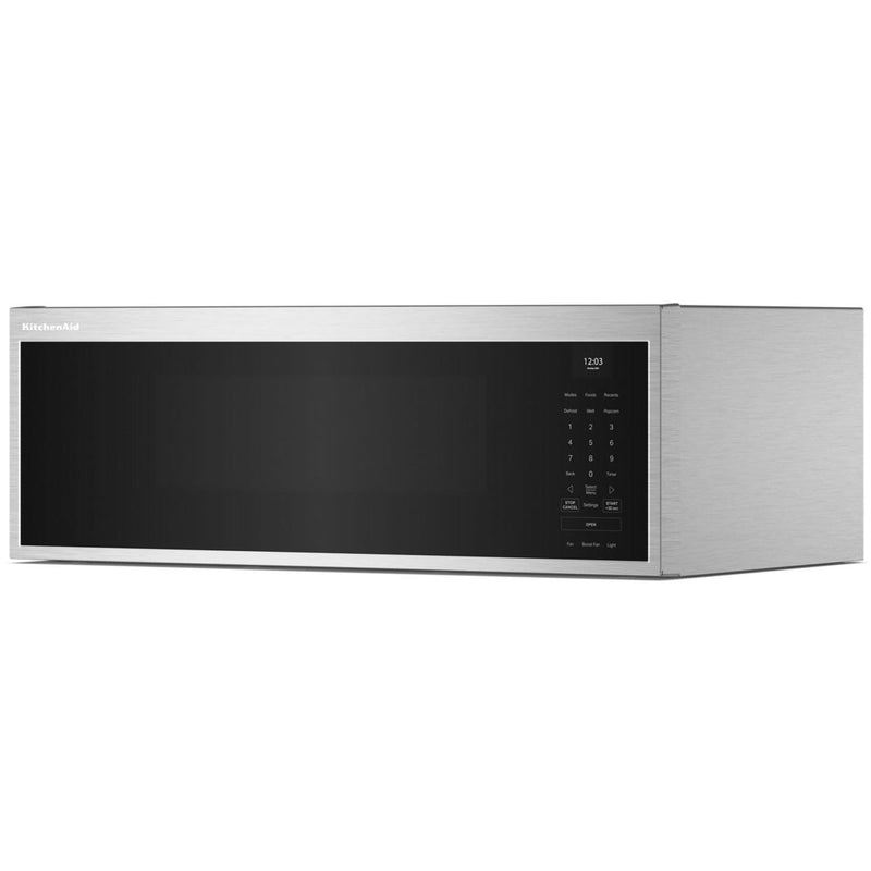 KitchenAid Four à micro - ondes à hotte intégrée de 30 pouces, 1,1 pi. cu. YKMML550RPS - Germain Larivière