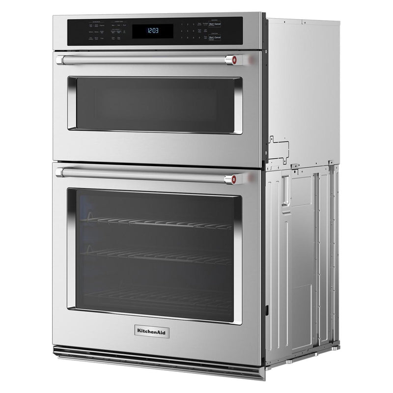 KitchenAid Four mural combiné avec micro - ondes encastré de 27 pouces, 5,7 pi. cu. avec Air Fry KOEC527PSS - Germain Larivière