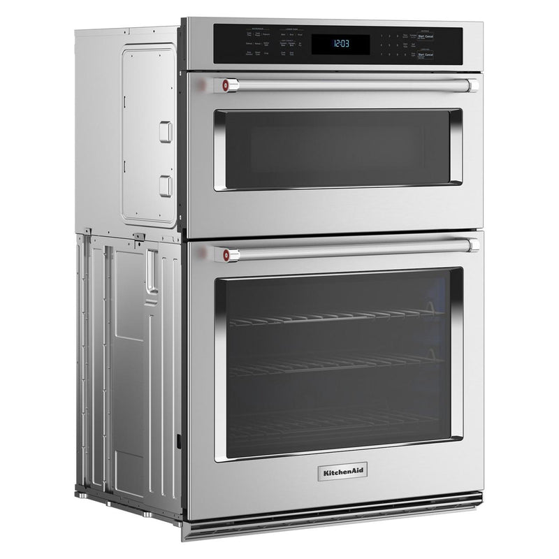 KitchenAid Four mural combiné avec micro - ondes encastré de 27 pouces, 5,7 pi. cu. avec Air Fry KOEC527PSS - Germain Larivière
