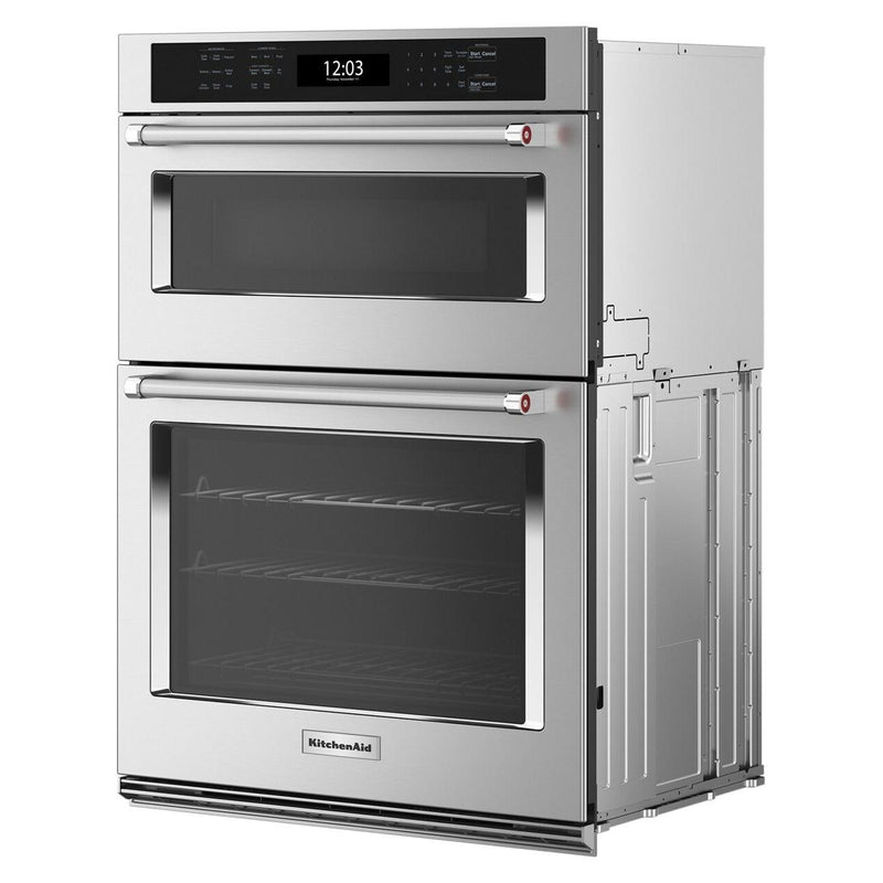 KitchenAid Four mural combiné avec micro - ondes encastré de 30 pouces, 6,4 pi.cu. avec Air Fry KOEC530PPS - Germain Larivière