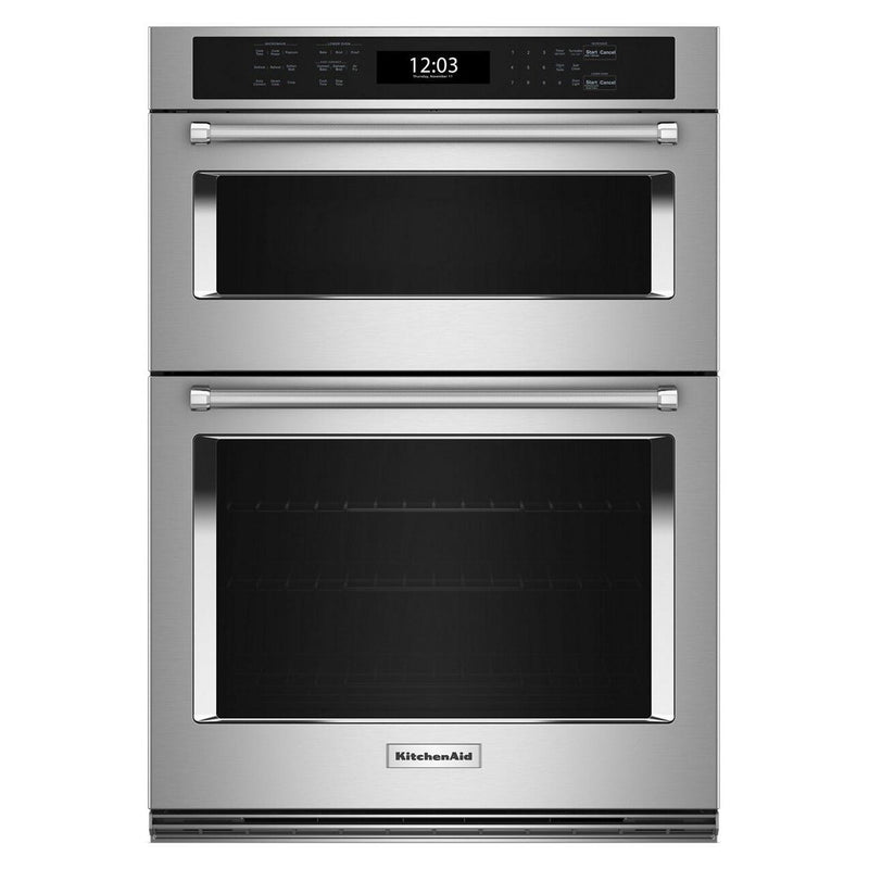 KitchenAid Four mural combiné avec micro - ondes encastré de 30 pouces, 6,4 pi.cu. avec Air Fry KOEC530PPS - Germain Larivière
