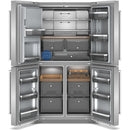 KitchenAid Réfrigérateur quatre portes avec porte à deux battants à profondeur de comptoir de 36 pouces, 19,4 pi. cu. avec distributeur d'eau et de glaçons KRQC736RPS - Germain Larivière