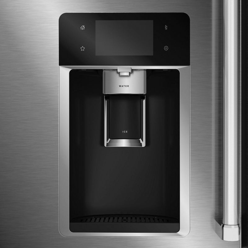 KitchenAid Réfrigérateur quatre portes avec porte à deux battants à profondeur de comptoir de 36 pouces, 19,4 pi. cu. avec distributeur d'eau et de glaçons KRQC736RPS - Germain Larivière