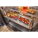 KitchenAid Réfrigérateur quatre portes avec porte à deux battants à profondeur de comptoir de 36 pouces, 19,4 pi. cu. avec distributeur d'eau et de glaçons KRQC736RPS - Germain Larivière