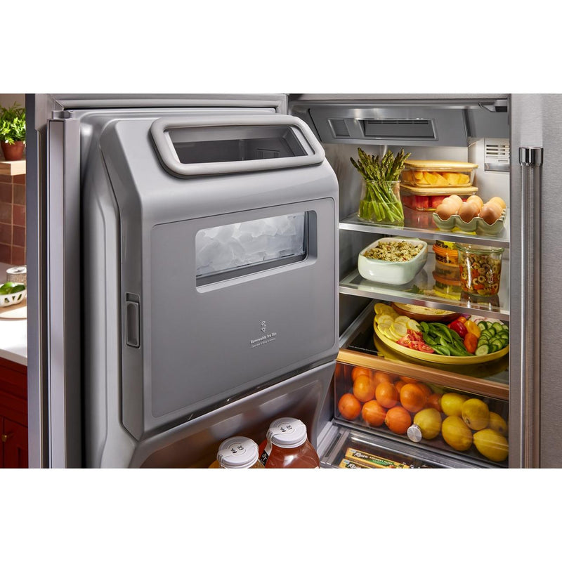 KitchenAid Réfrigérateur quatre portes avec porte à deux battants de 36 pouces avec système d'eau et de glaçons externe KRMF536RPS - Germain Larivière