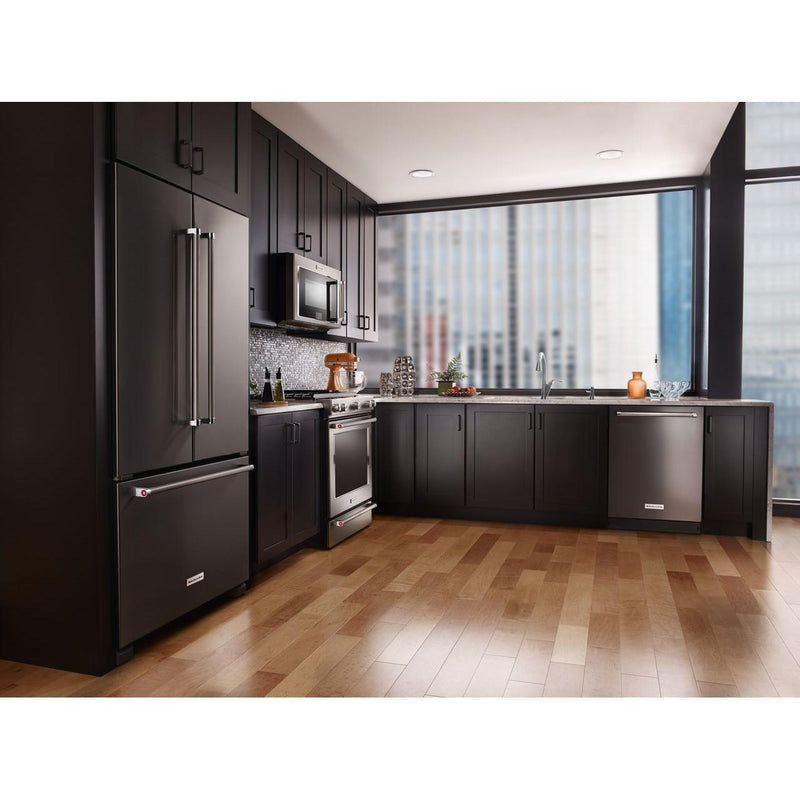 KitchenAid Réfrigérateur trois portes avec porte à deux battants à profondeur de comptoir de 36 po., 22 pi.cu. avec distributeur d'eau interieur KRFC302EBS - Germain Larivière