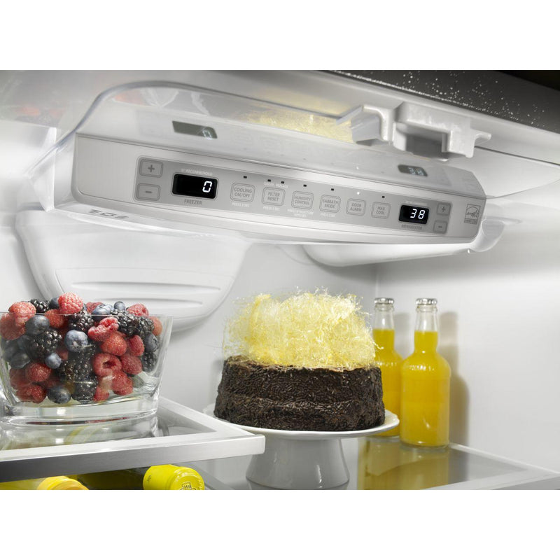 KitchenAid Réfrigérateur trois portes avec porte à deux battants à profondeur de comptoir de 36 po., 22 pi.cu. avec distributeur d'eau interieur KRFC302EBS - Germain Larivière