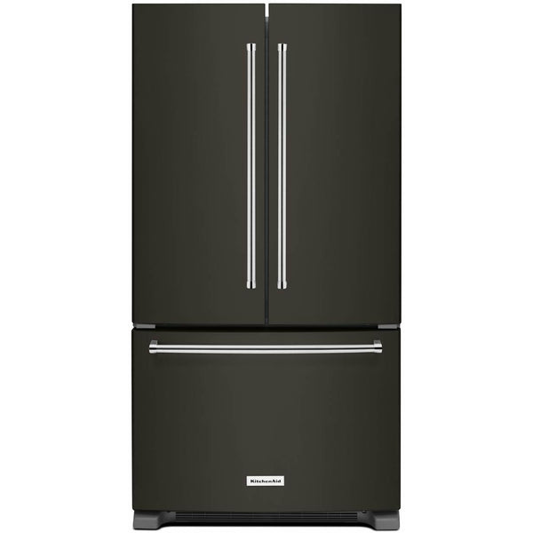 KitchenAid Réfrigérateur trois portes avec porte à deux battants amovible de 36 po., 25 pi.cu. avec système de température ExtendFresh™ Plus KRFF305EBS - Germain Larivière