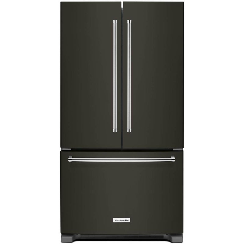 KitchenAid Réfrigérateur trois portes avec porte à deux battants amovible de 36 po., 25 pi.cu. avec système de température ExtendFresh™ Plus KRFF305EBS - Germain Larivière